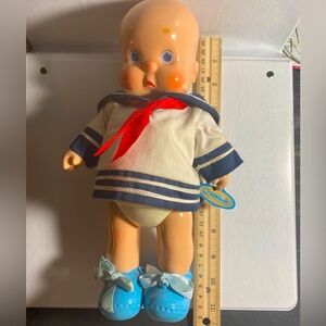 Vintage 1986 Horsman HEbee 11” Sailor Doll No Hat